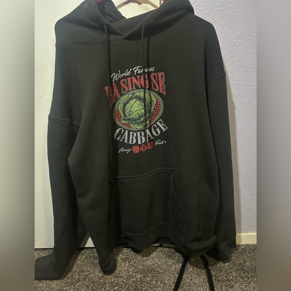 Nickelodeon Black Graphic Hoodie with Red and Green Accents